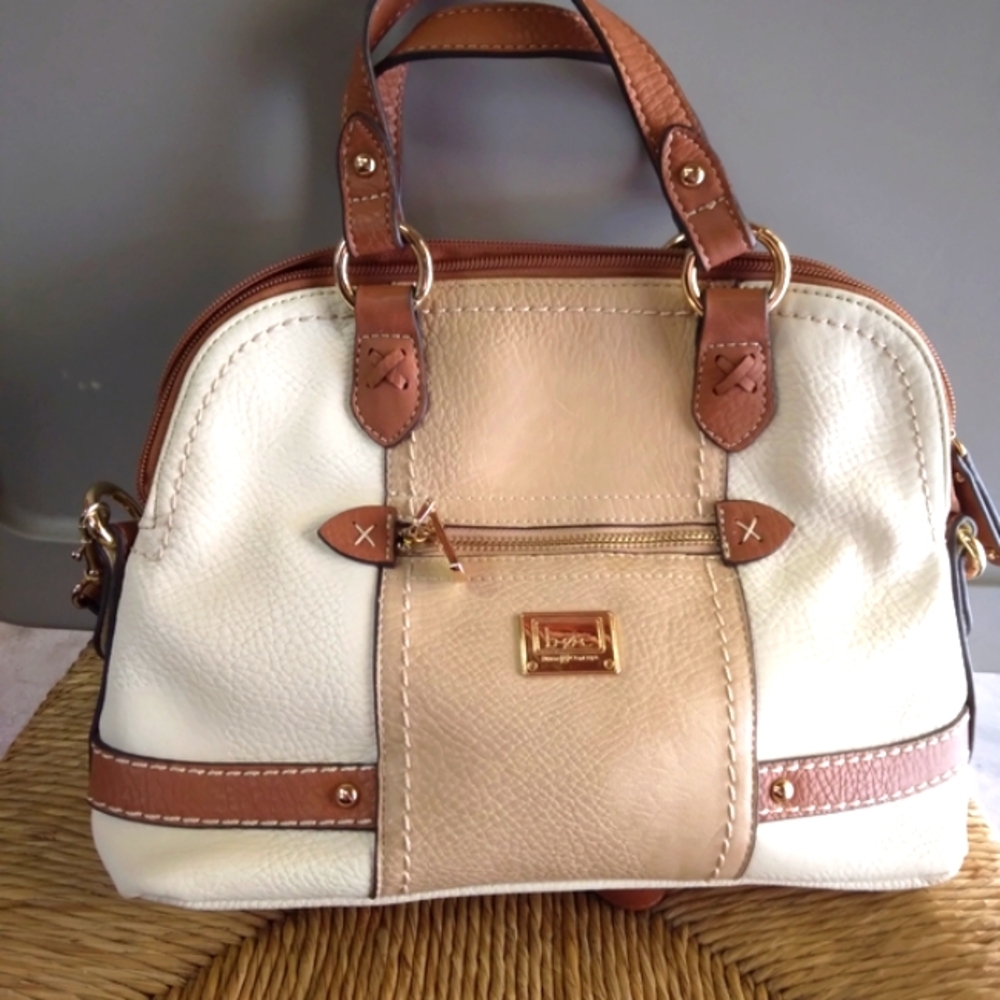 Dooney & Bourke Brown and Cream Satchel
